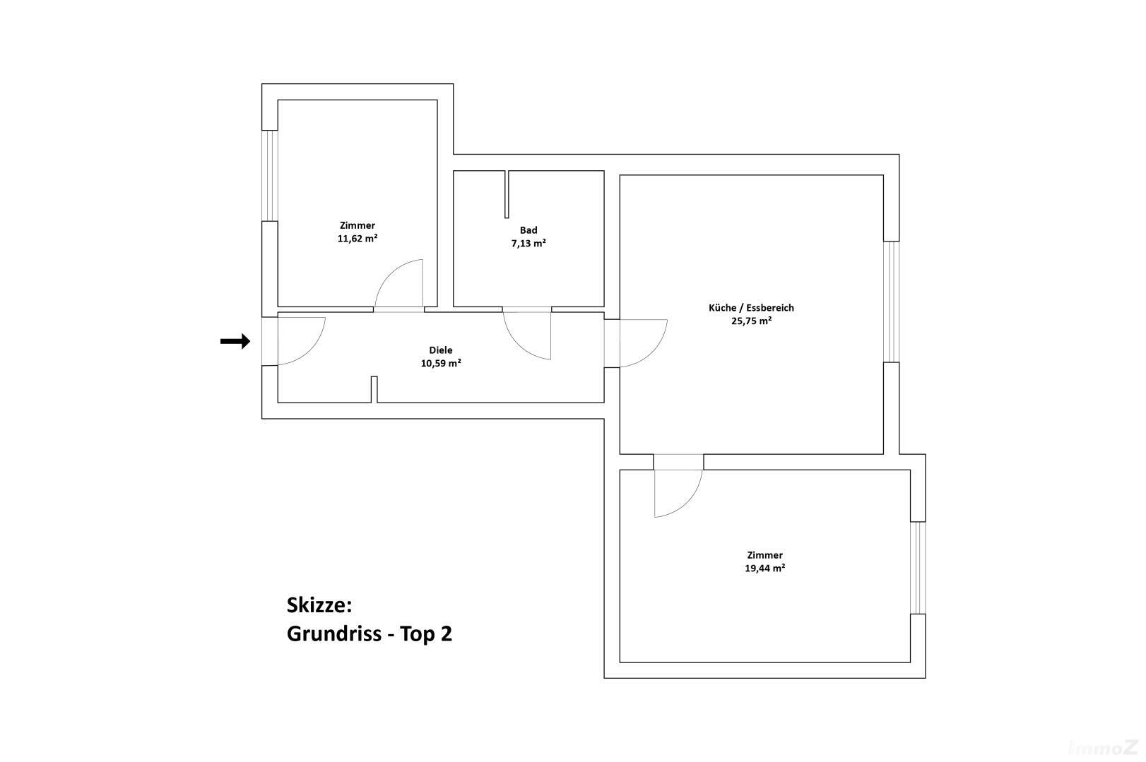 Wohnung zu kaufen: Lange Gasse 31, 8010 Graz - Skizze Grundriss Top 2-01