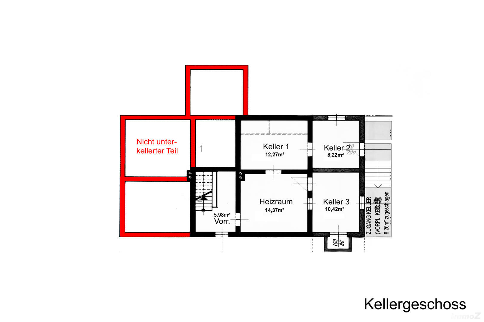 Haus zu kaufen: Jägerweg 10, 8502 Hötschdorf - Grundriss KG