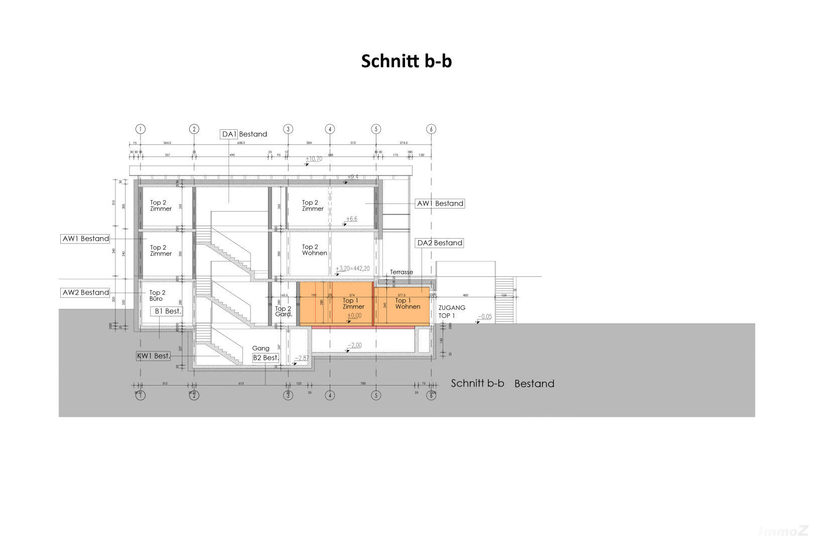 Haus zu kaufen: Takern I 117, 8321 Sankt Margarethen an der Raab - Schnitt b-b