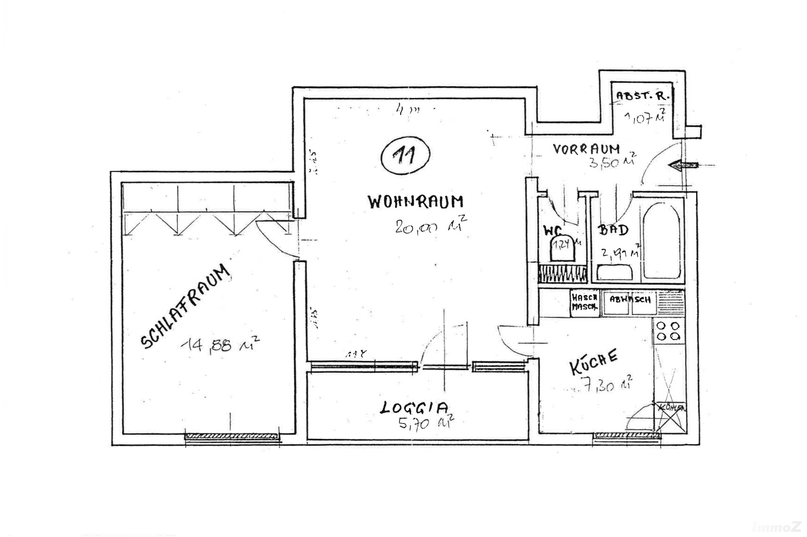 Wohnung zu kaufen: Bauernfeldstraße, 8020 Graz - Grundriss