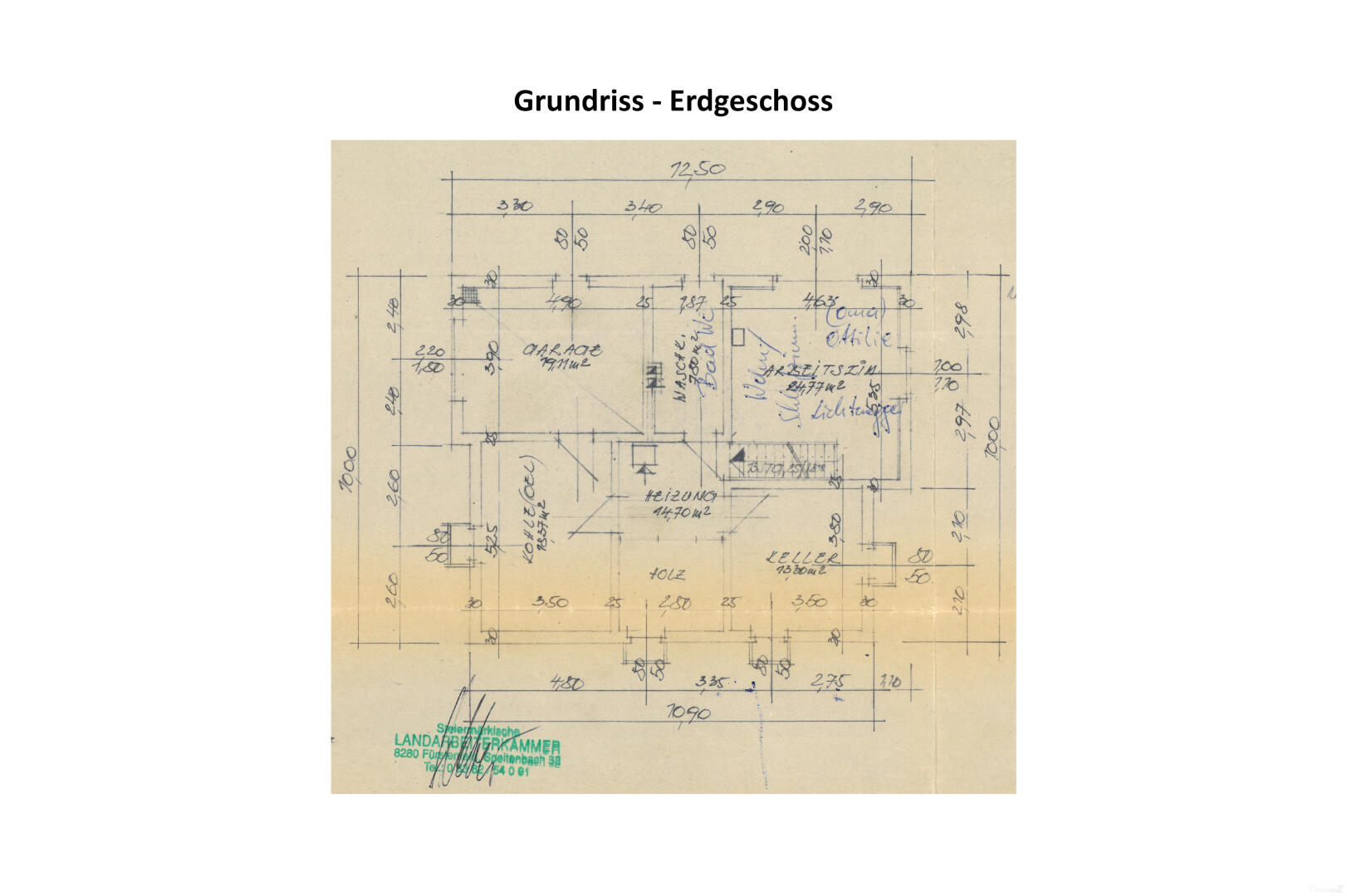 Haus zu kaufen: Obergreith 111, 8544 Obergreith - Grundriss Kellergeschoss