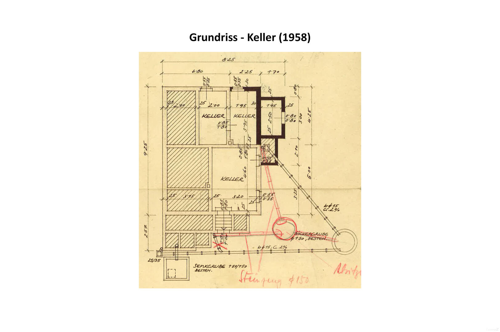 Haus zu kaufen: Ilwofgasse 24, 8052 Graz - Grundriss - Keller 1958